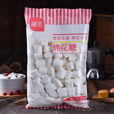 展艺低甜白色棉花糖190g