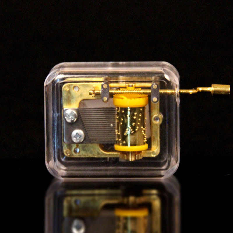 Clear Cabin Acrylic Hand Shaking Music Box Clockwork Eight-tone Box Sky City Dreams Of Wedding Gifts for Girls and Girls