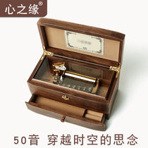 50-tone walnut wood lettering Lehmans music box through time and space miss music box goddess festival birthday