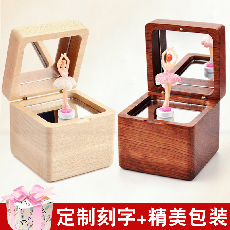 DIY Rotating Ballet Dancing Girl Music Box Creative Music Box to Send Friend Qixi Festival Birthday Gift Female