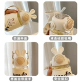 Высококачественная милая пластиковая летняя портативная детская трубочка со стаканом для школьников