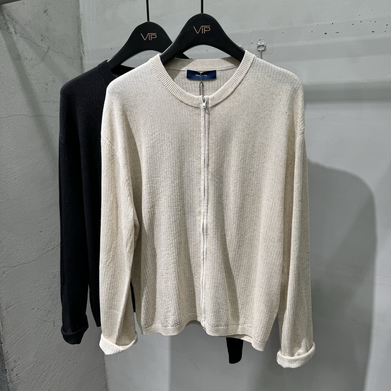 2026 Spring Old Money Style Fashion Casual Versatile Light Luxury Knit Sweater for Men Loose Casual Lazy Style Slightly See-Through Cardigan