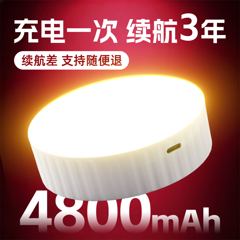 Rechargeable Sensor Light with Ultra-Long Battery Life, Large Capacity, Magnetic Attachment, No Wiring Required, Automatically Turns on When People Approach at Night, Small Night Light