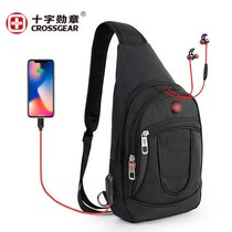 Cross Medal Swiss Army Knife Chest Bag Mens Single Shoulder Diagonal Satchel Portable Movement Bag THEFT CELL PHONE POCKET