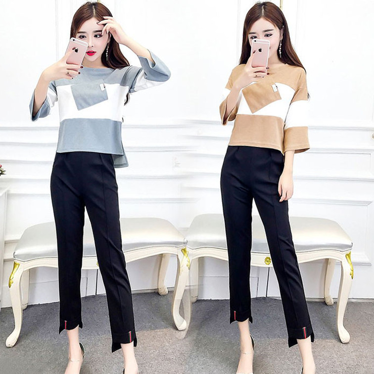 Early spring net red little scents windy and windy wearing a lap suit female goddess Fan Fashion career Two sets of summer