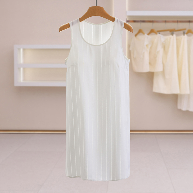 【Di】Commuter Straight-Cut Hollow-Out Round-Neck Sleeveless Dress Brand Discount Clearance Sale 26 Summer Dress