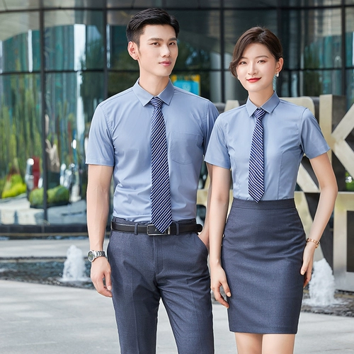 Рубашка подходит для мужчин и женщин, нарукавники, комплект для работы, короткий рукав, делается под заказ, с вышивкой, с печатью вашего логотипа