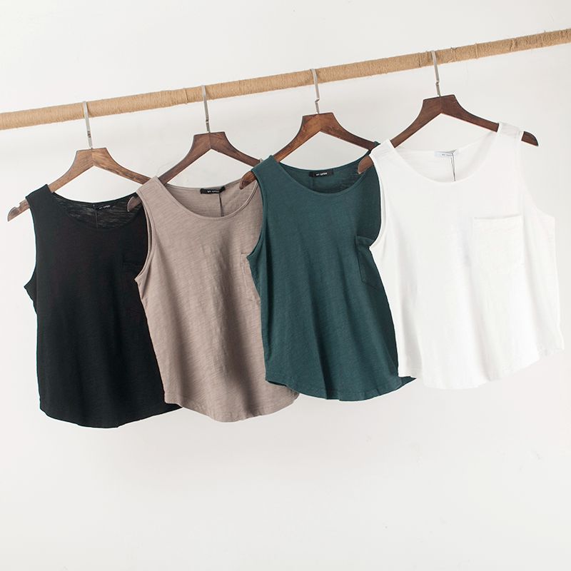 Loose modern dance training clothes female vest jazz Korean dance training clothes sports yoga cotton breathable sweat-absorbing vest