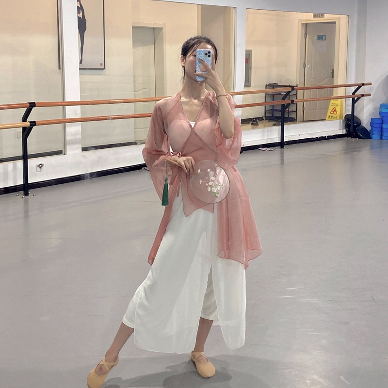 Classical dance rhyme yoga modern dance clothing female elegant chiffon classical dance culottes practice pants jazz performance clothing