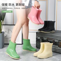 Japanese style rain boots net red same style fashionable rain shoes 2021 fashionable womens water boots mens summer high-end rainy day shoes thick sole