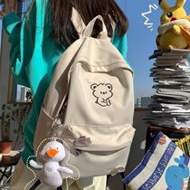 junior high school students schoolbag ins overheated niche design junior first grade girls simple student backpack backpack waterproof