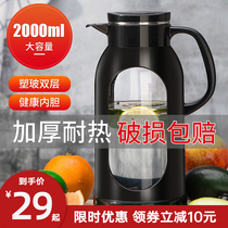 Summer household cold kettle high temperature and explosion-proof large capacity glass teapot cool white open kettle office cool kettle