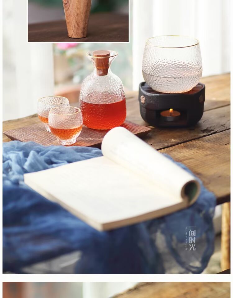 Nhật tay làm rượu thủy tinh không chì đặt nhà búa mô hình rượu sake hip bình rượu vang ấm rượu vang vàng rượu vang trắng - Rượu vang đồ khui rượu vang cao cấp