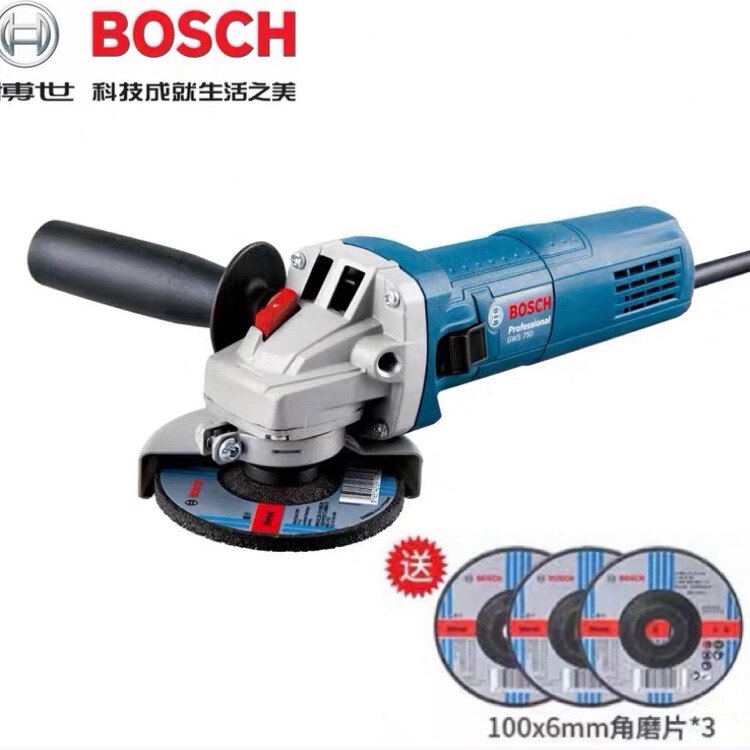 Bosch GWS750-100 angle grinder GWS750-125mm grinder cutting and grinding metal stone fine handle