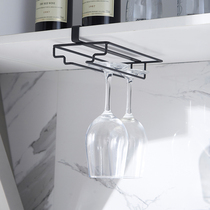 Nail-free red wine cup holder upside down home hanging bar shelf creative European high-end wine cabinet display stand punch-free