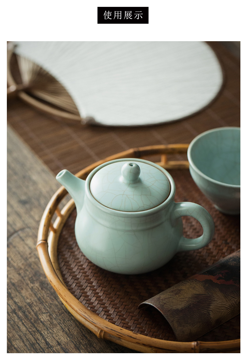 By gold on your up teapot xi shi cyan slicing can keep ceramic pot day single pot of high - grade gift boxes