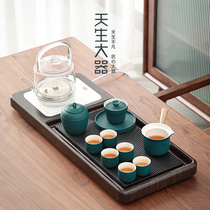 Natural big household tea set set set whole set of intelligent one tea tray Wujinshi tea table Kettle tea maker