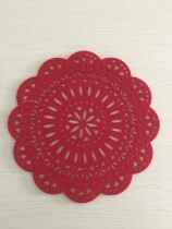 Custom creative non-woven fabric felt thickened tea cup cushion absorbent cloth art cup cushion anti-slip heat insulation cushion 25cm