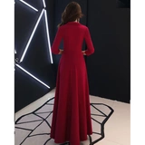 Вечернее платье, зимний элитный лонгслив, бордовая юбка, изысканный стиль