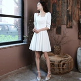 Белое вечернее платье, юбка, свадебное платье, подходит для подростков, французский стиль