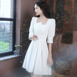 Белое вечернее платье, юбка, свадебное платье, подходит для подростков, французский стиль