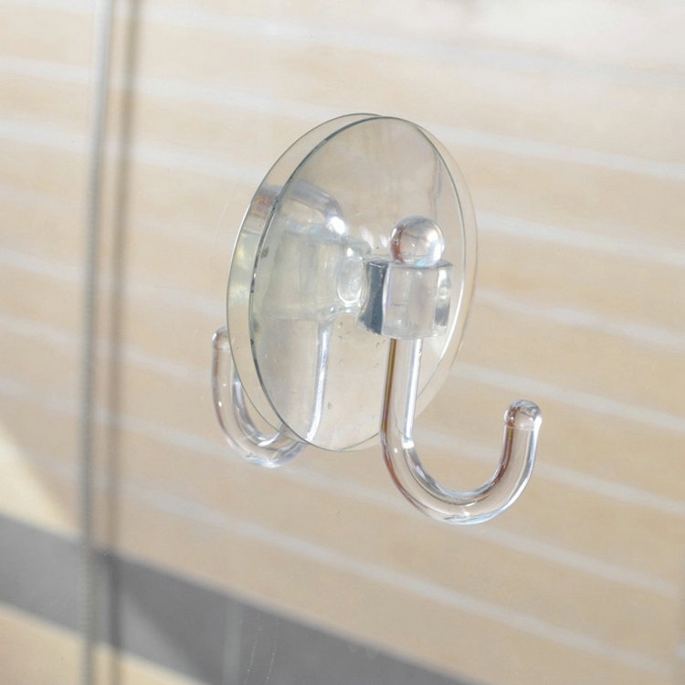 Transparent Suction Hook Creative Sucker Hook Powerful no-dent Kitchen Makeup Room Suction Wall Tile Glass Free of adhesive hook