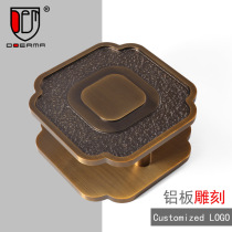 New Chinese style glass door handle antique bronze large handle with framed door sliding hotel box copper door villa door handle