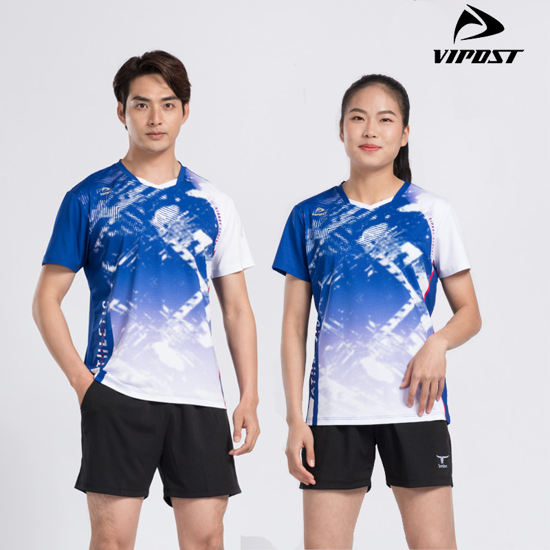 New VIPOST WAPS men and women T1757 - 1858 breathable sweat - sweat competition V Circle Badminton Clothing
