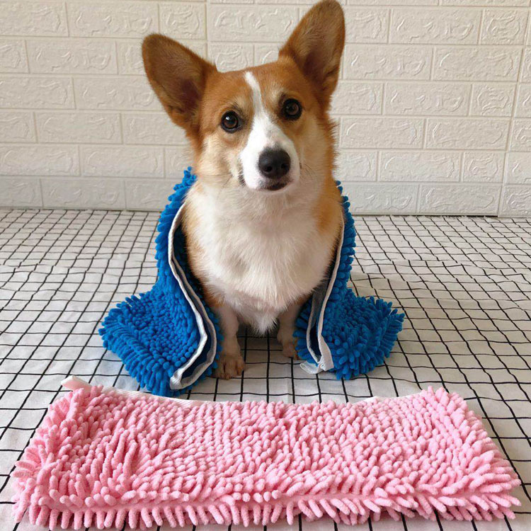 Pet-specific bath quick-drying towel Corgi dog bath towel beauty dry quick-drying water-absorbing bath dog supplies