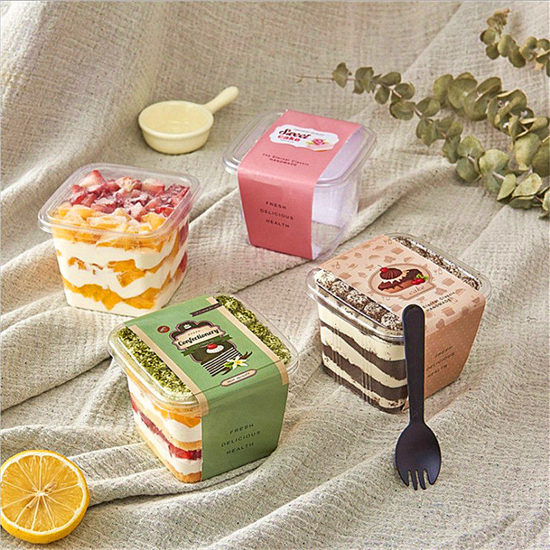 Melaleuca cake box Packaging box cake box transparent net red birthday fruit fishing lunch box mousse box soy milk box