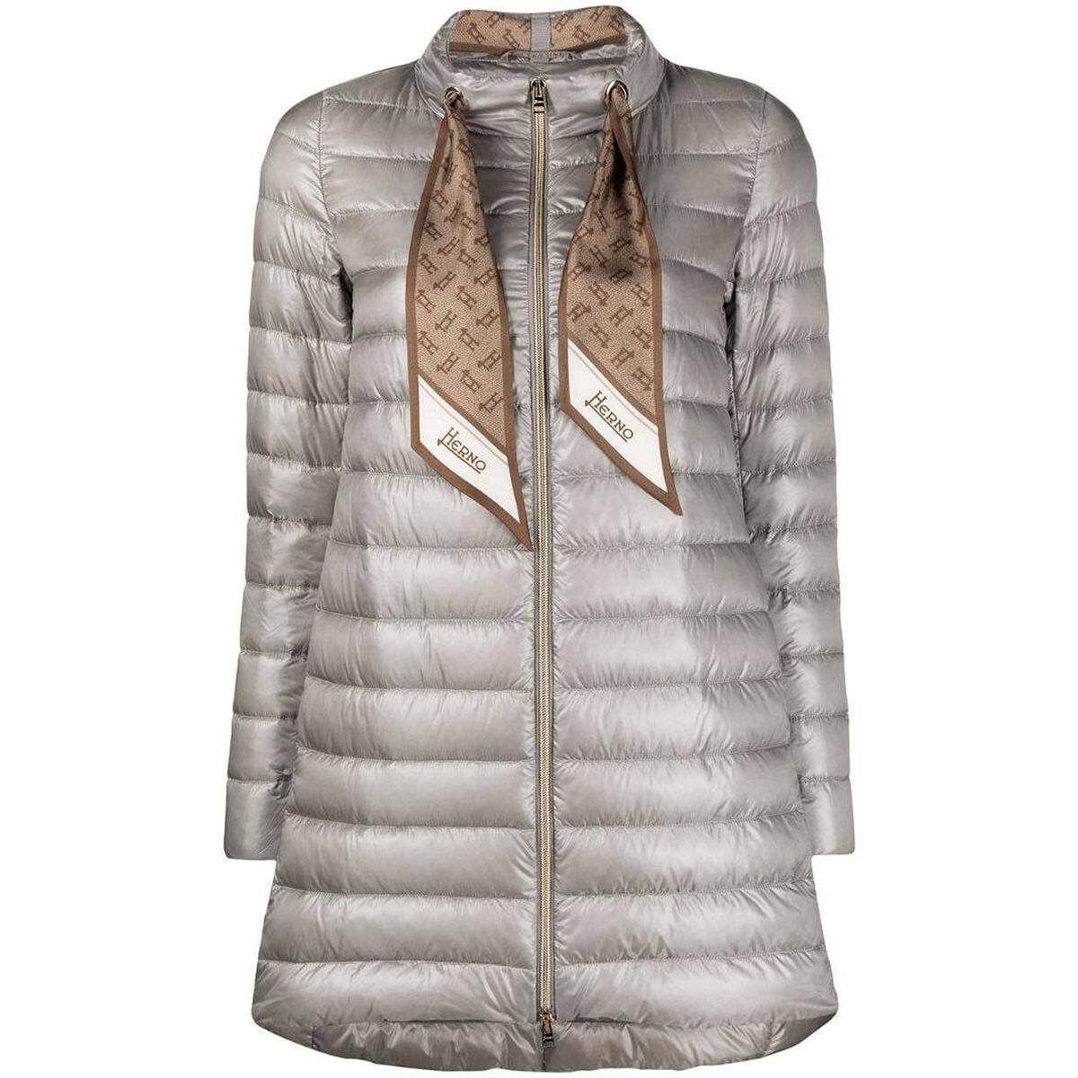 Herno Scarf Details Quilted Jacket Short Jacket Lady 2021 New Luxury Light Sport