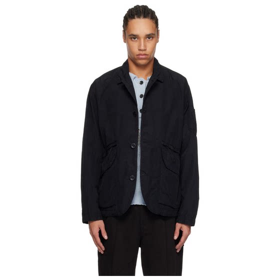 
CPCOMPANY/Combat Black Flat Nylon Blazer Men