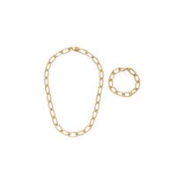 Young Frankk Necklace Gold Plated Bracelet Suit 2022 New Spring Summer Ladies Luxury