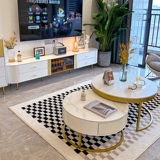 Простая современная каменная доска телевизионный шкаф кофейный столик комбинация итальянская легкая роскошная маленькая квартира Белая гостиная в INS напольная мебель мебель мебель