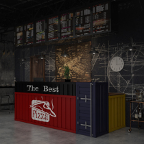 Creative cashier Container beauty salon Bar Industrial style clothing store Restaurant cashier Milk tea shop counter