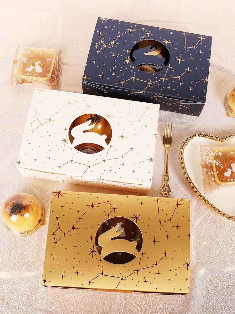 Mid - Autumn Moon Cake Package Cartridge Brock Package Brock Brown Windows and Windows Case 6 Granules Soy Box