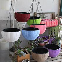 Beautiful hanging Lan green and flower pots drop flower pot hanging basin indoor hanging hanging hanging basin-style hanging plastic hanging basket