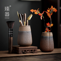 Matzer Black Sandalwood Tea Road Six Gentlemen Suit Tea Set Accessories Big All 6 Gentleman Tea Tool Tea Needle Clip Tea Knife