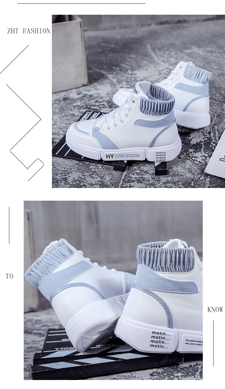 Giày nữ 2018 mới giày thể thao hoang dã Giày cao cổ Hàn Quốc boot cổ ngắn