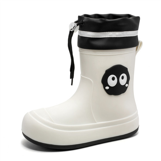 Cute rain boots for women, Japanese style new outer wear, waterproof and non-slip rain boots, soft-soled adult water shoes, medium and large children's rubber shoes