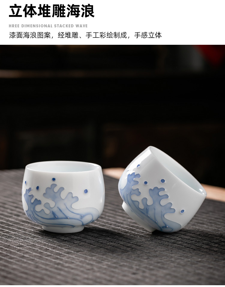 Pole element | a field'm kung fu tea cup home tea cup sample tea cup ceramic checking personal master cup of tea