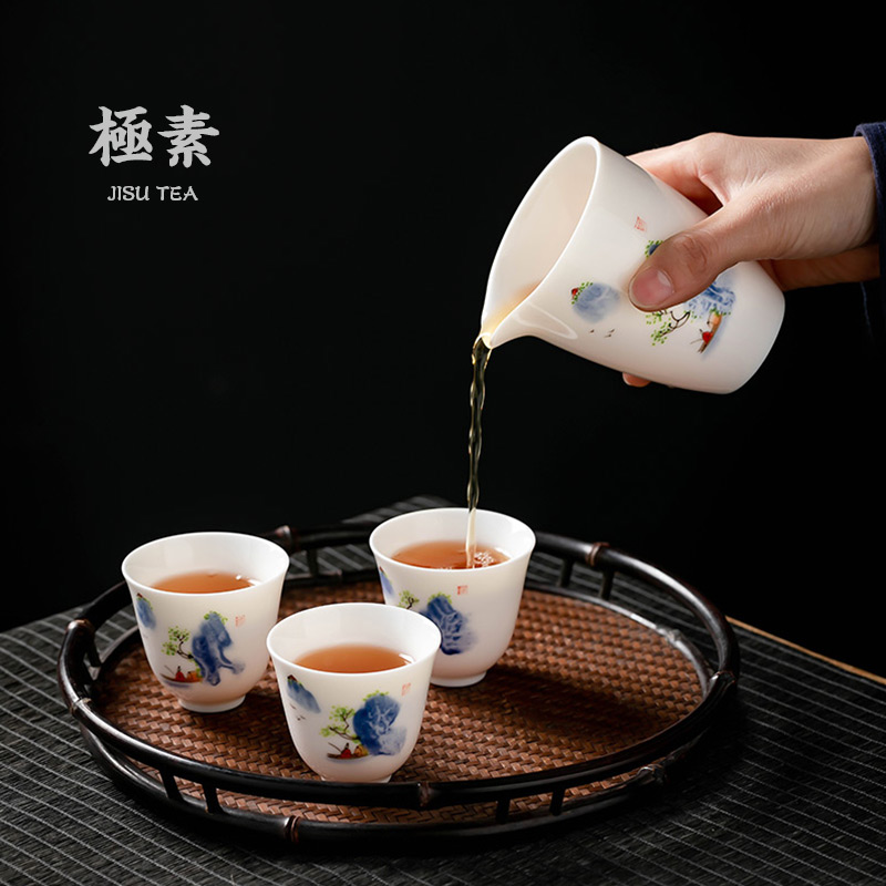 Pole element | household fair keller kung fu tea set points between landscape ceramic cups of tea sea tea cup points is big