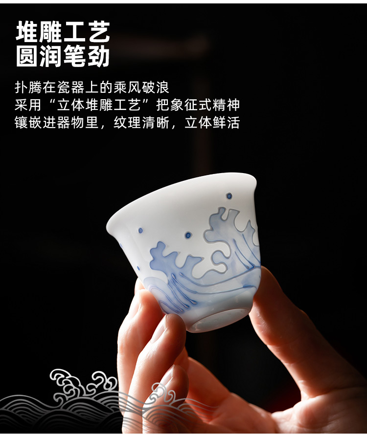 Pole element | a field'm kung fu tea cup home tea cup sample tea cup ceramic checking personal master cup of tea