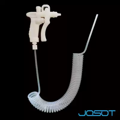 Imported raw material JOSOT Qiaosong white pure pp water gun nitrogen gun transparent spring hose corrosion resistance acid and alkali resistance