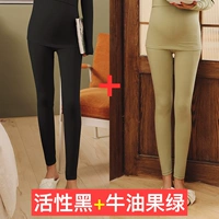 Осенние брюки (активный черный+авокадо зеленый)