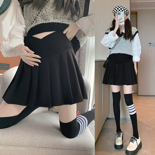 Демисезонная осенняя базовая юбка в складку, летние осенние штаны, А-силуэт, подходит для подростков