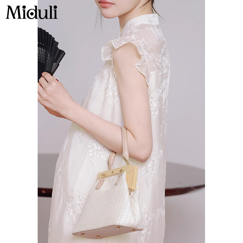 Maternity Wear, Summer Tops, New Chinese-Style Dresses for Pregnant Women, Summer Large Size Loose Short-Sleeved Skirts, Long Skirts for Small People