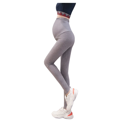 Утепленные леггинсы для беременных, демисезонные штаны, тонкий осенний пуховик для йоги, комплект