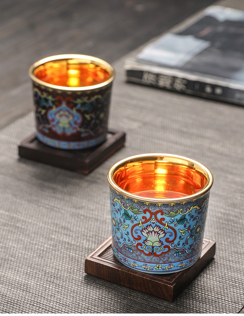 Marigold cup jingdezhen master cup single CPU kung fu tea set special cup men 's individual gold cup sample tea cup