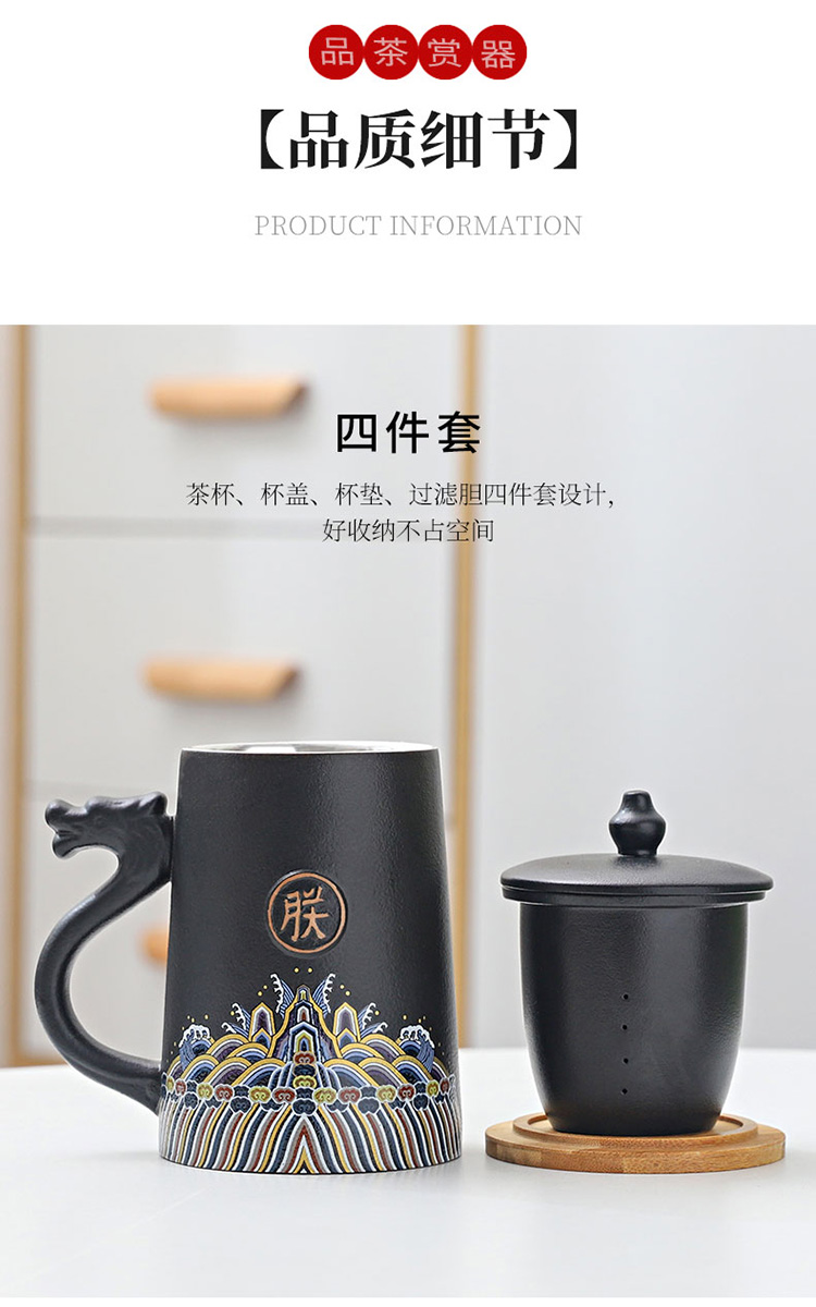 Imperial palace wen gen separation ceramic tea cup tea cup silver cup 999 sterling silver bladder individuals dedicated high - grade